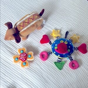 Colorful Plush Toy Set for Kids, bundle of 3